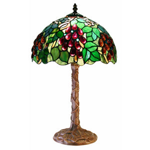 Tiffany-style White Zinc Grape Lamp