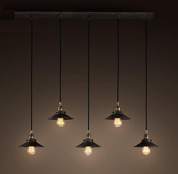 Hollie Adjustable Cord 5-light Edison Lamp with Bulbs
