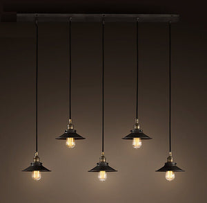 Hollie Adjustable Cord 5-light Edison Lamp with Bulbs
