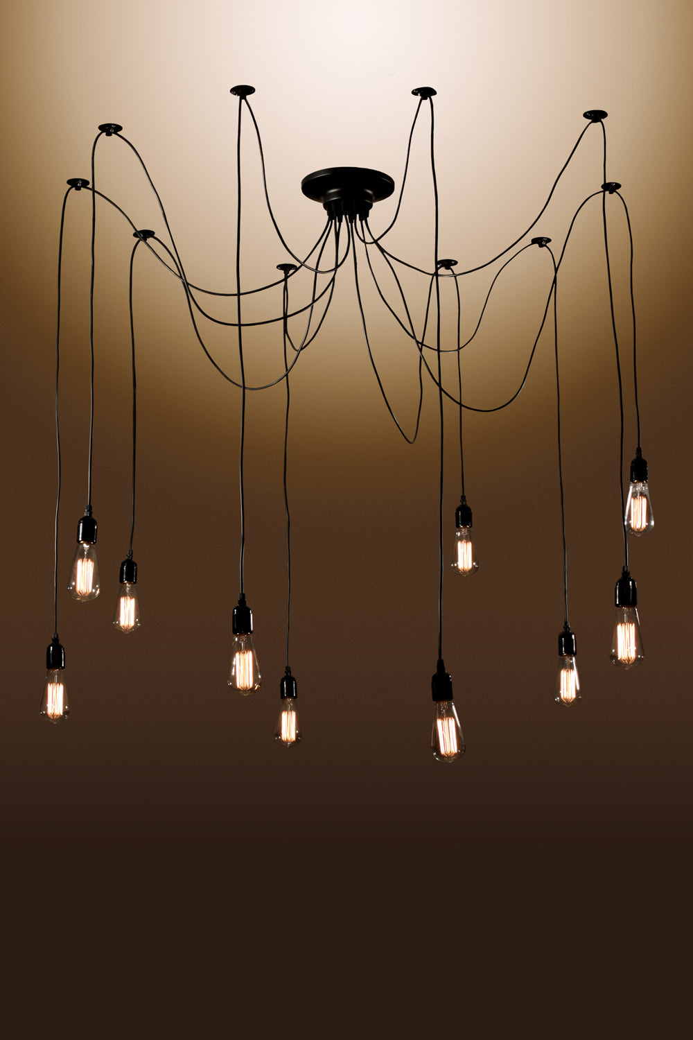 Laycie 10-bulb Edison Chandelier with Bulbs
