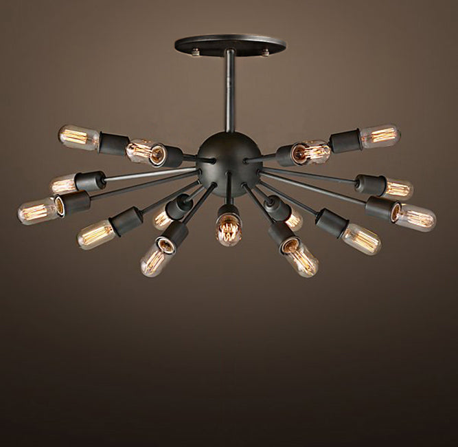 Lacee 14-light Antique 16-inch Metal Edison Chandelier with Bulbs