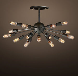 Lacee 14-light Antique 16-inch Metal Edison Chandelier with Bulbs