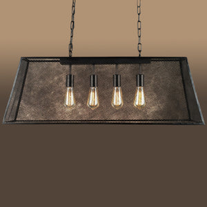 Lemuela 4-light Black 30-inch Edison Island Chandelier with Bulbs