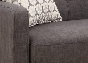 Charcoal Mid-Century Polyester Fabric Love Seat