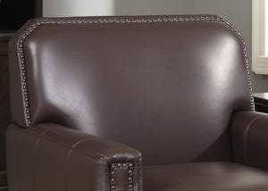 Brown Full Grain Leather Club Arm Chair