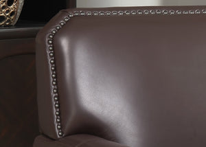 Brown Full Grain Leather Club Arm Chair