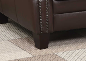 Brown Full Grain Leather Club Arm Chair