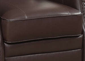 Brown Full Grain Leather Club Arm Chair