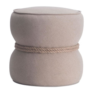 18.9" X 18.9" X 18.5" Beige Polyblend Ottoman