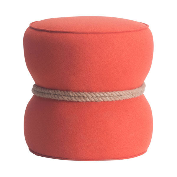 18.9" X 18.9" X 18.5" Orange Polyblend Ottoman