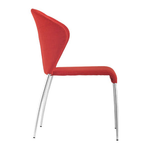 18.5" X 24.4" X 34.8" 4 Pcs Tangerine Polyblend Dining Chair