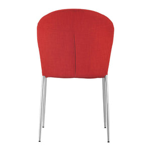 18.5" X 24.4" X 34.8" 4 Pcs Tangerine Polyblend Dining Chair