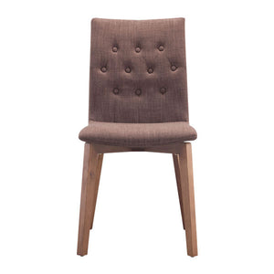 18" X 21.3" X 35.4" 2 Pcs Tobacco Polyblend Solid Wood Dining Chair