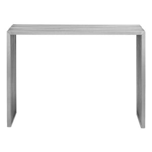 42.8" X 15.5" X 31.8" Brushed Stainless Steel Console Table