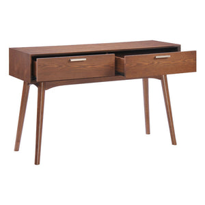 47" X 15.7" X 29.7" Walnut District Console Table