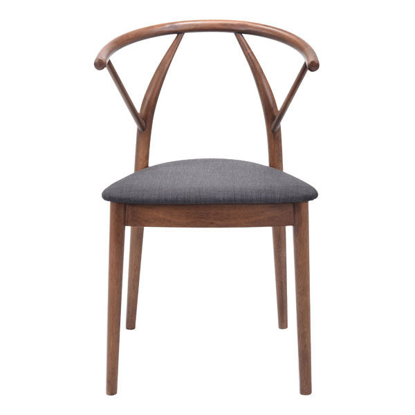19.7" X 18.5" X 29.9" 2 Pcs Espresso Linen Dining Chair