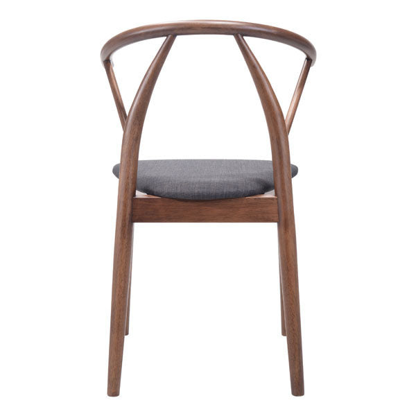 19.7" X 18.5" X 29.9" 2 Pcs Espresso Linen Dining Chair