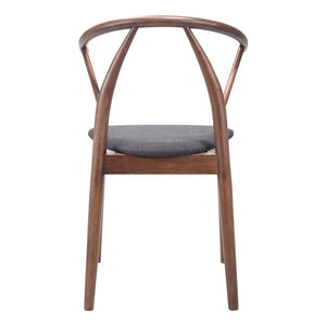 19.7" X 18.5" X 29.9" 2 Pcs Espresso Linen Dining Chair