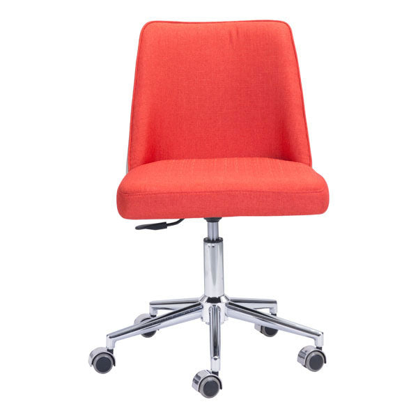 24" X 24" X 35.8" Orange/Beige Polyblend Office Chair