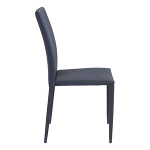 16.9" X 21.7" X 35" Black Polyblend Steel Dining Chair