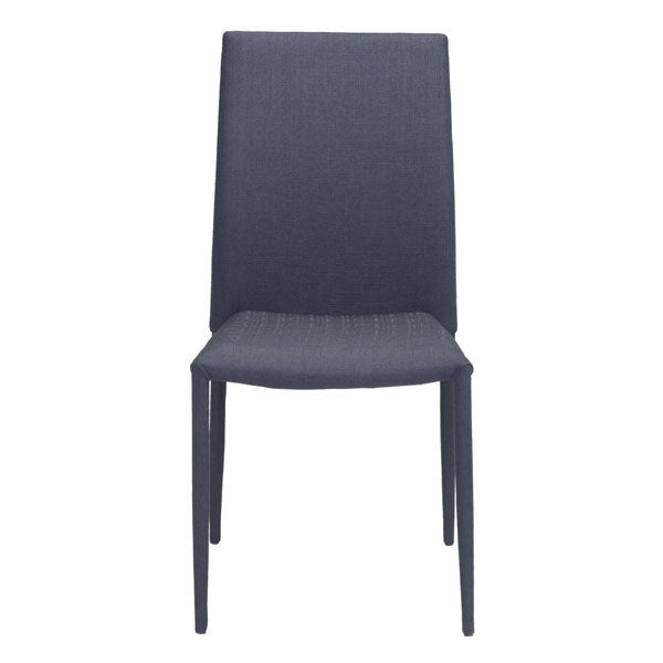 16.9" X 21.7" X 35" Black Polyblend Steel Dining Chair