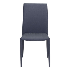 16.9" X 21.7" X 35" Black Polyblend Steel Dining Chair
