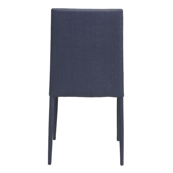 16.9" X 21.7" X 35" Black Polyblend Steel Dining Chair