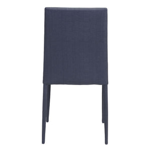 16.9" X 21.7" X 35" Black Polyblend Steel Dining Chair