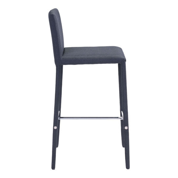 16.9" X 20" X 35" 2 Pcs Black Polyblend Counter Chair