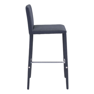 16.9" X 20" X 35" 2 Pcs Black Polyblend Counter Chair