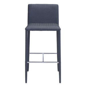 16.9" X 20" X 35" 2 Pcs Black Polyblend Counter Chair