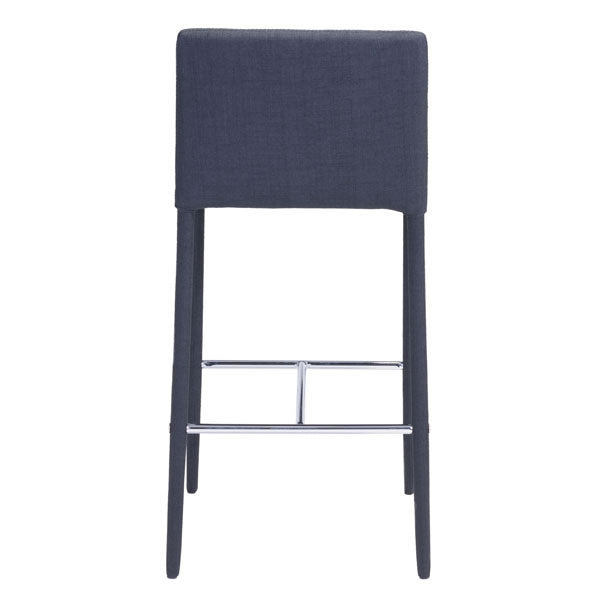 16.9" X 20" X 35" 2 Pcs Black Polyblend Counter Chair