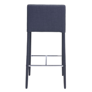 16.9" X 20" X 35" 2 Pcs Black Polyblend Counter Chair