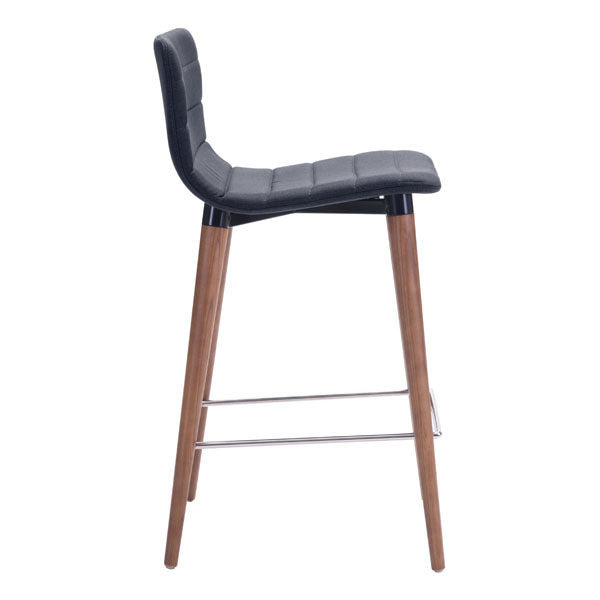 16" X 18.9" X 34.3" 2 Pcs Polyblend Counter Chair Gray