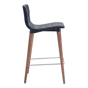 16" X 18.9" X 34.3" 2 Pcs Polyblend Counter Chair Gray