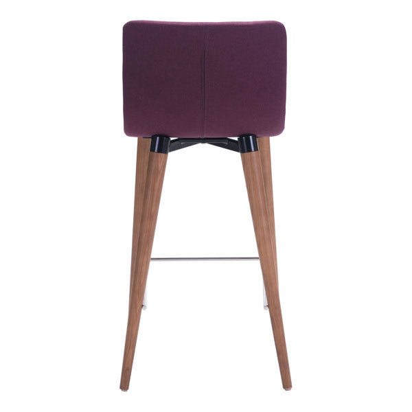 16" X 18.9" X 34.3" 2 Pcs Purple Polyblend Counter Chair