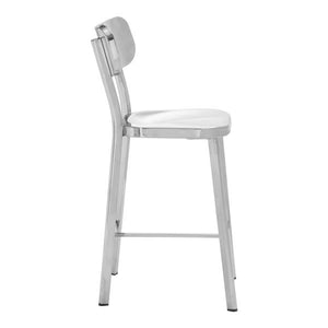 15.6" X 17.7" X 37.4" 2 Pcs Stainless Steel Counter Chair
