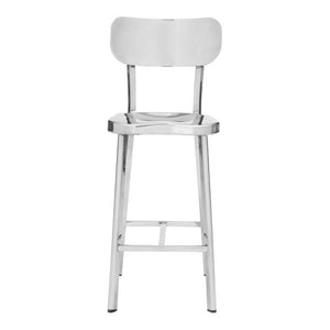 15.6" X 17.7" X 37.4" 2 Pcs Stainless Steel Counter Chair