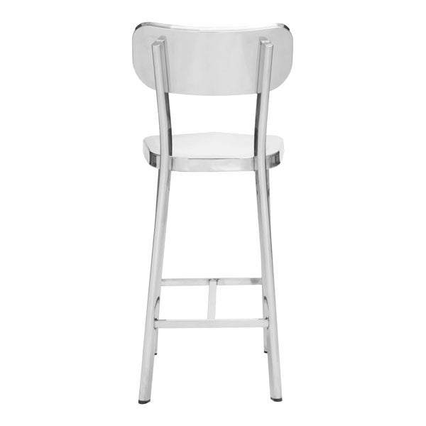 15.6" X 17.7" X 37.4" 2 Pcs Stainless Steel Counter Chair