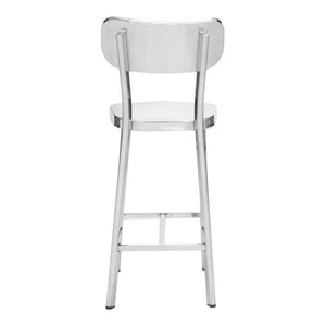 15.6" X 17.7" X 37.4" 2 Pcs Stainless Steel Counter Chair