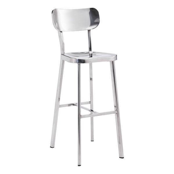 Bar Chair Stainless Steel - Polished Stainless Steel