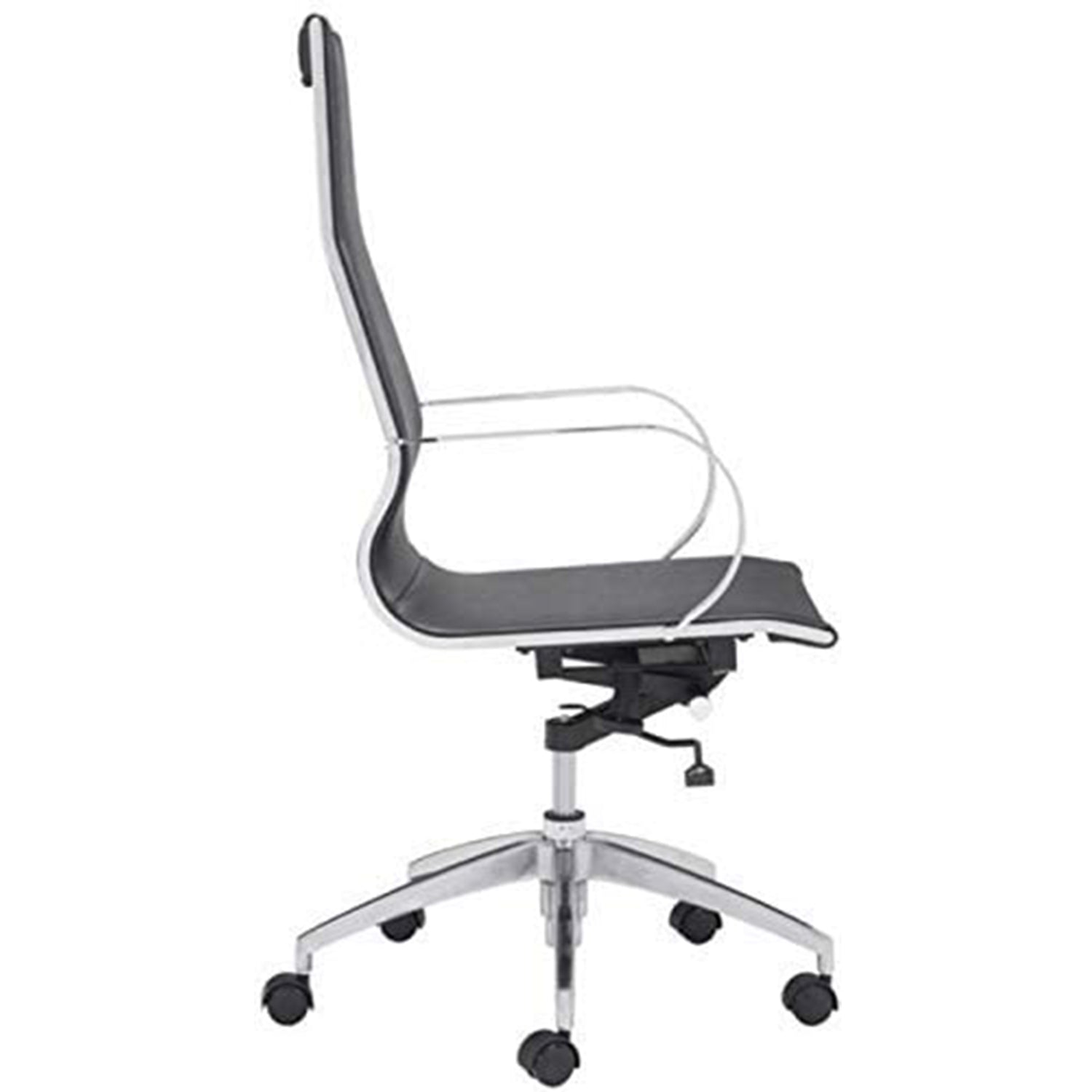 27.6" X 27.6" X 45.3" Black Leatherette Back Office Chair