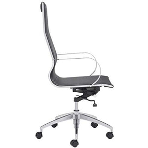 27.6" X 27.6" X 45.3" Black Leatherette Back Office Chair
