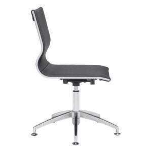 26" X 26" X 36" Black Leatherette Conference Chair