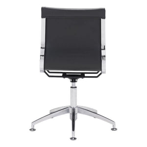 26" X 26" X 36" Black Leatherette Conference Chair