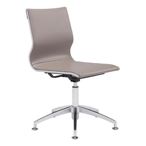 26" X 26" X 36" Taupe Leatherette Conference Chair