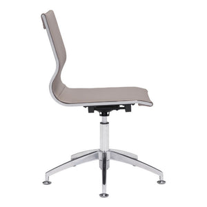 26" X 26" X 36" Taupe Leatherette Conference Chair