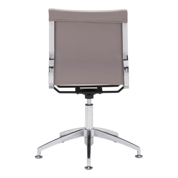 26" X 26" X 36" Taupe Leatherette Conference Chair