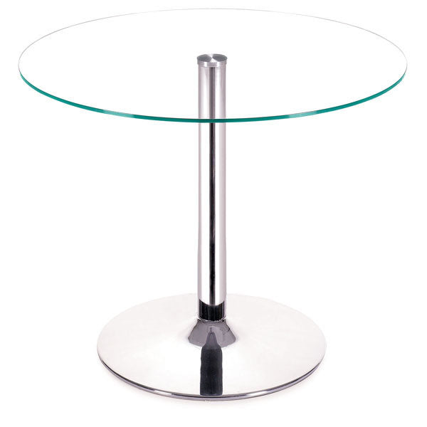 Dining Table - Tempered Glass Chromed Steel