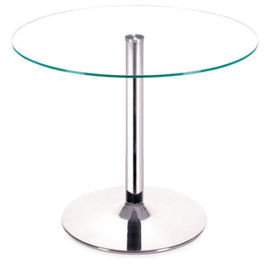 Dining Table - Tempered Glass Chromed Steel